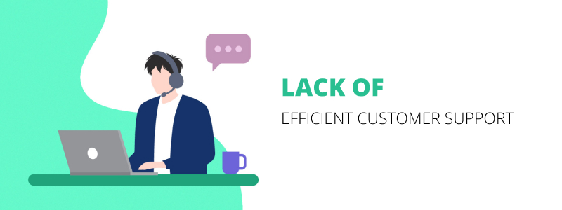 Not Providing an Efficient Customer Support